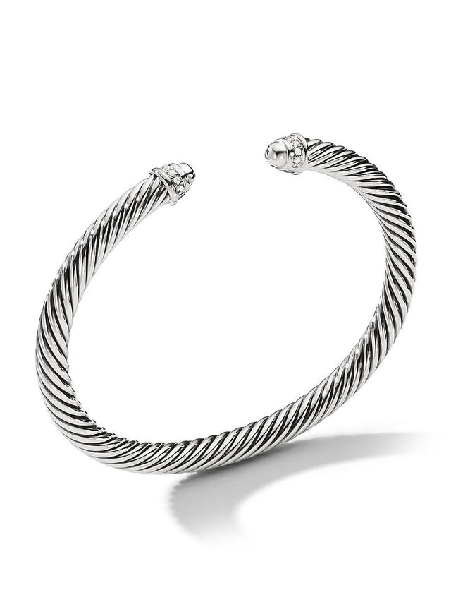 Womens Cable Classics Bracelet with Pav Diamonds Product Image