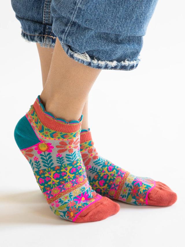 Cozy Ankle Socks, Set of 3 - Mustard Pink Product Image