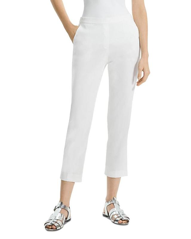 Womens Linen-Blend Slim-Fit Pants Product Image