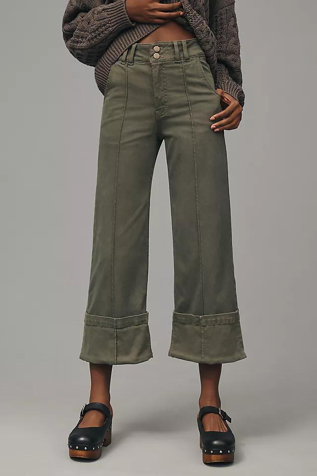 Pilcro Wide-Leg Cuffed Pants Product Image