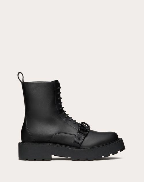 VLOGO SIGNATURE CALFSKIN COMBAT BOOT 45MM Product Image