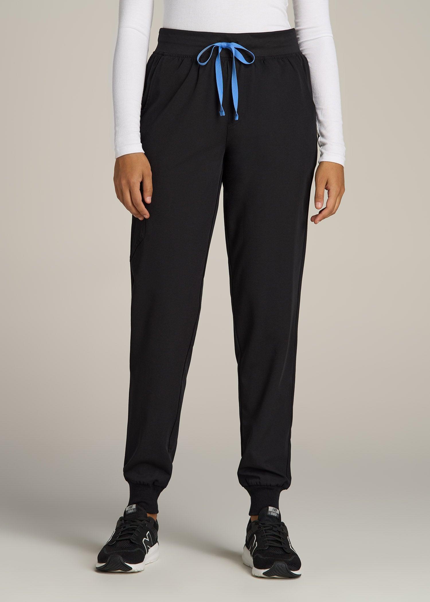 Scrub Joggers for Tall Women in Black Product Image