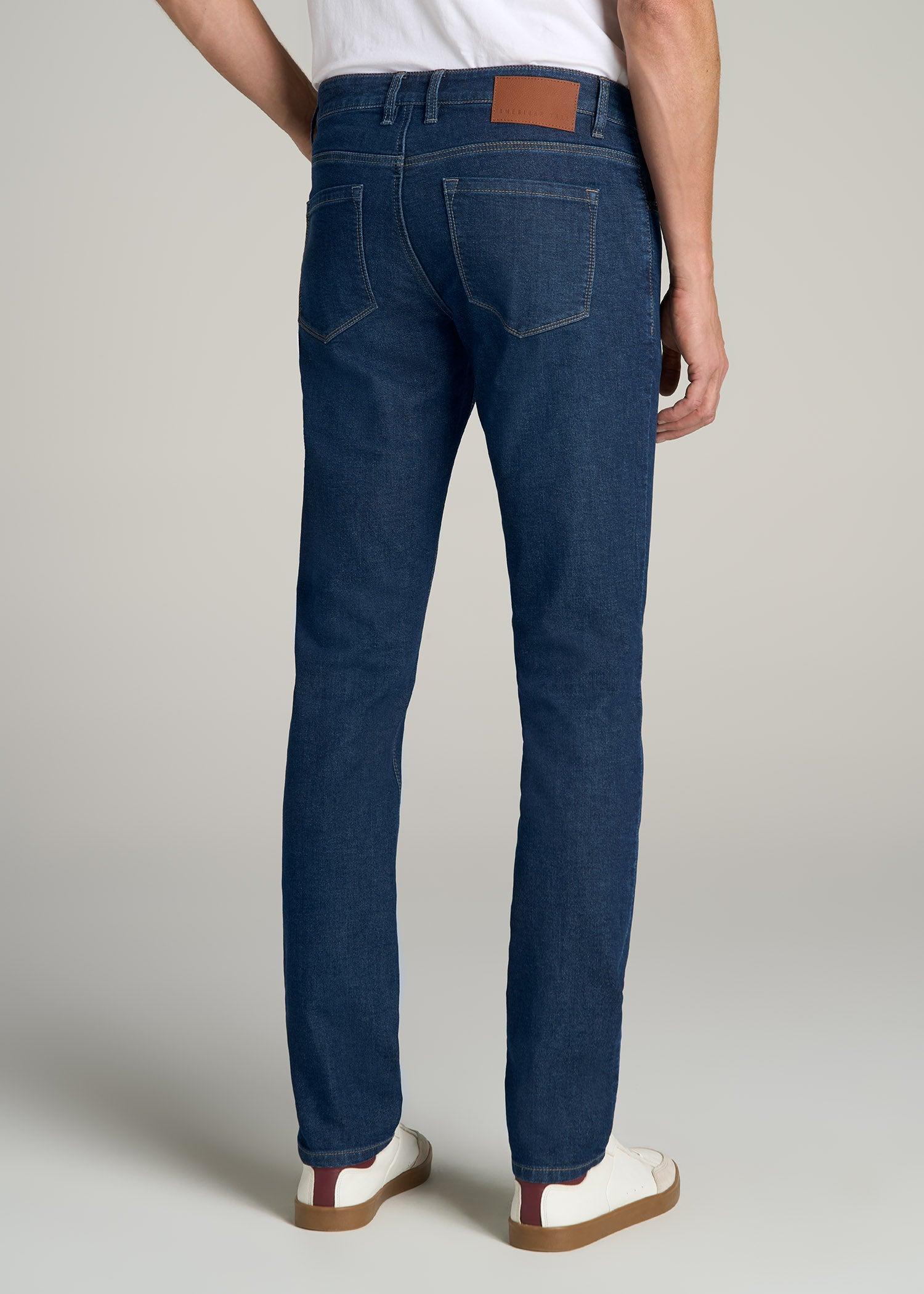 Carman TAPERED Fleeced Jeans for Tall Men in Colorado Blue Wash Male Product Image