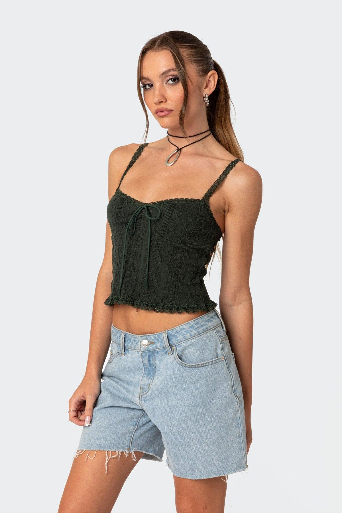 Lacey Knit Tank Top Product Image