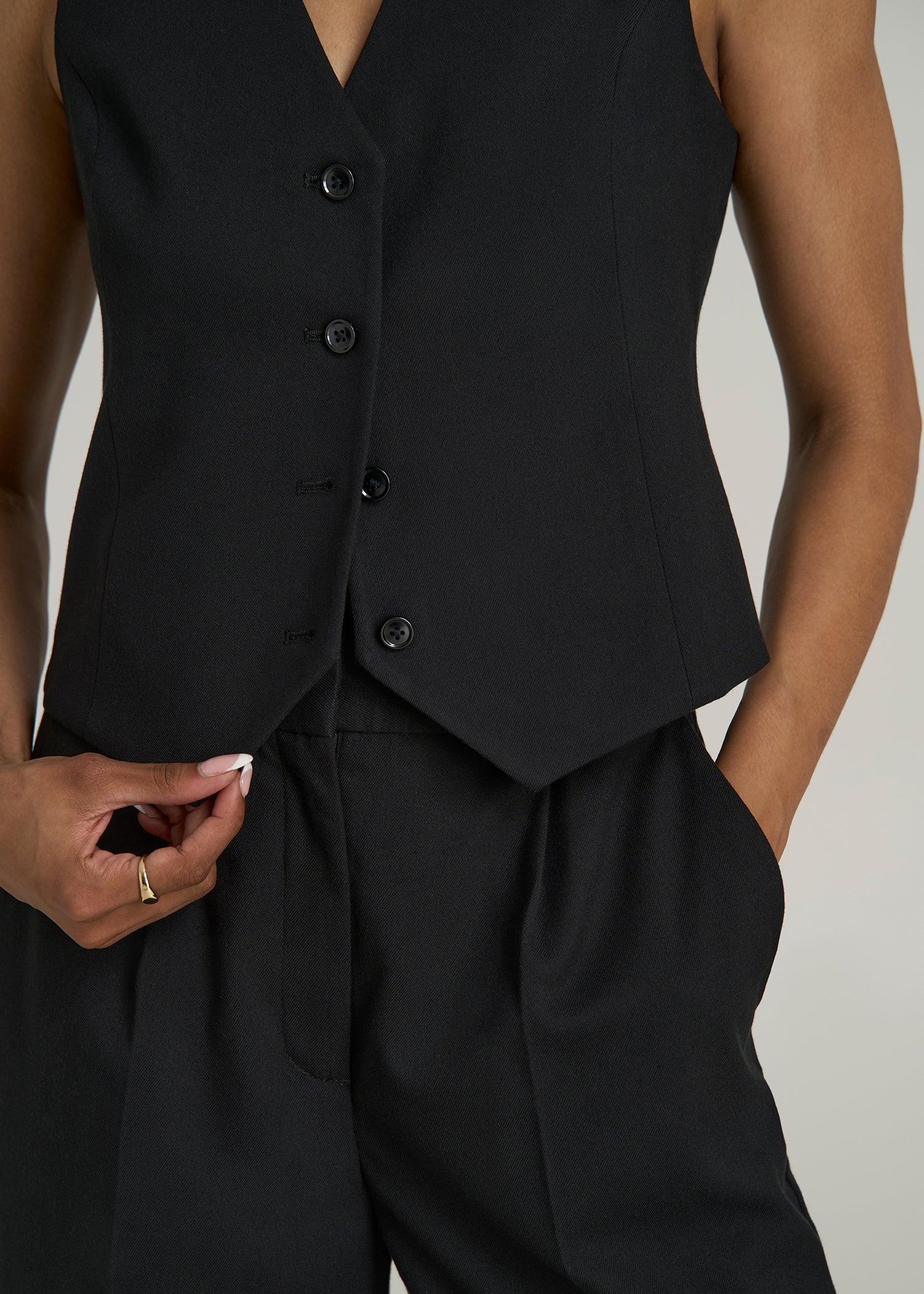 Tailored Tall Women's Vest in Black Female Product Image