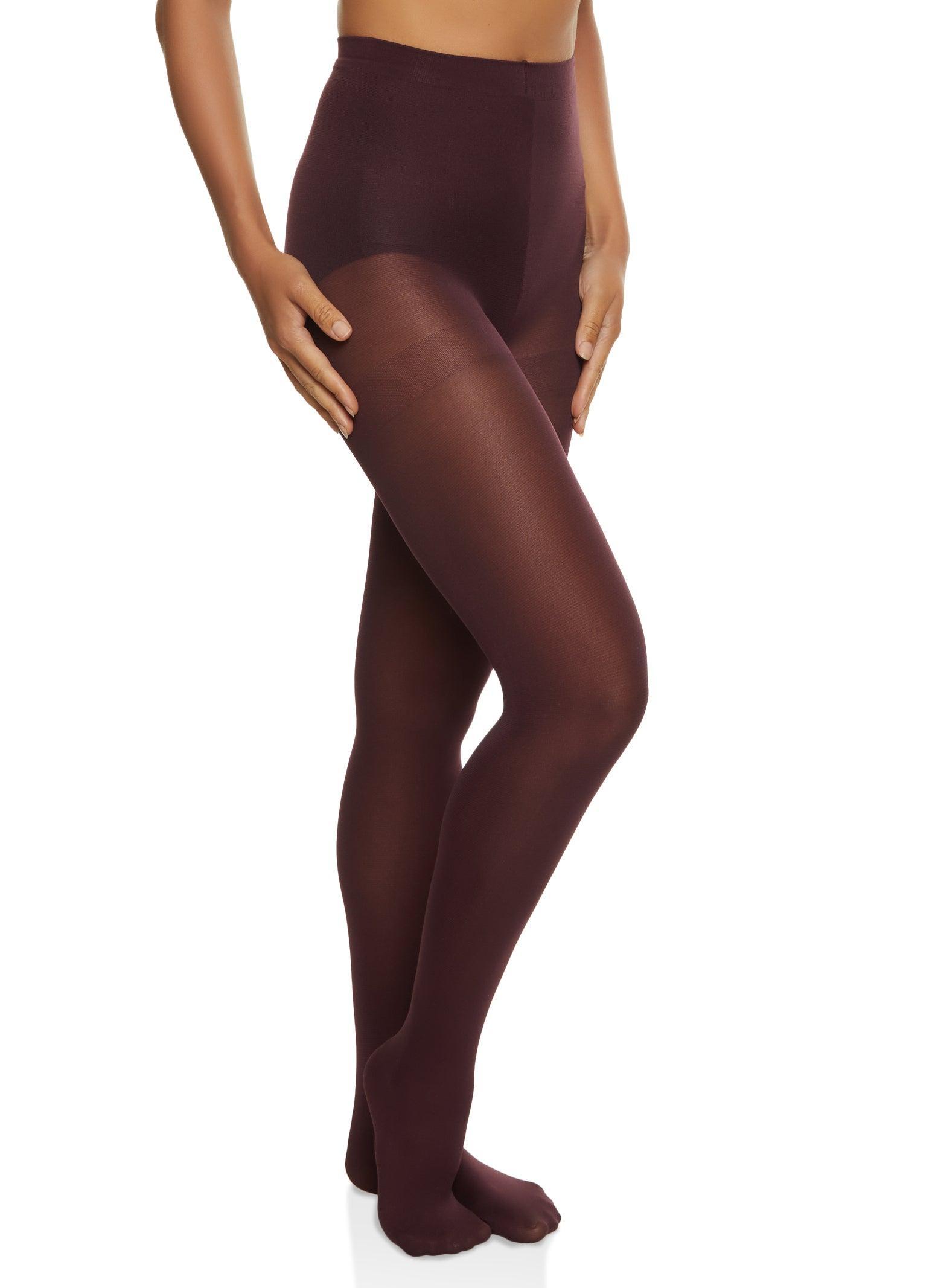 Opaque High Waisted Tights Female Product Image