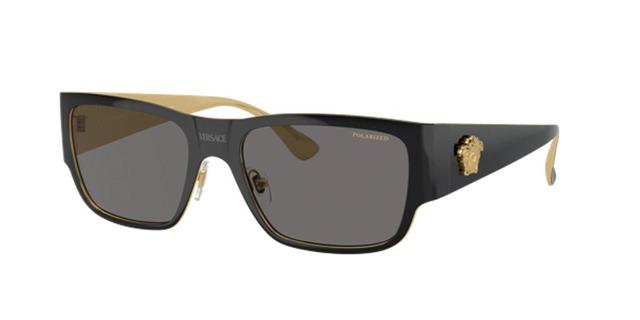 VERSACE Men's Medusa Metal Square Sunglasses In Dark Grey Polarized Product Image