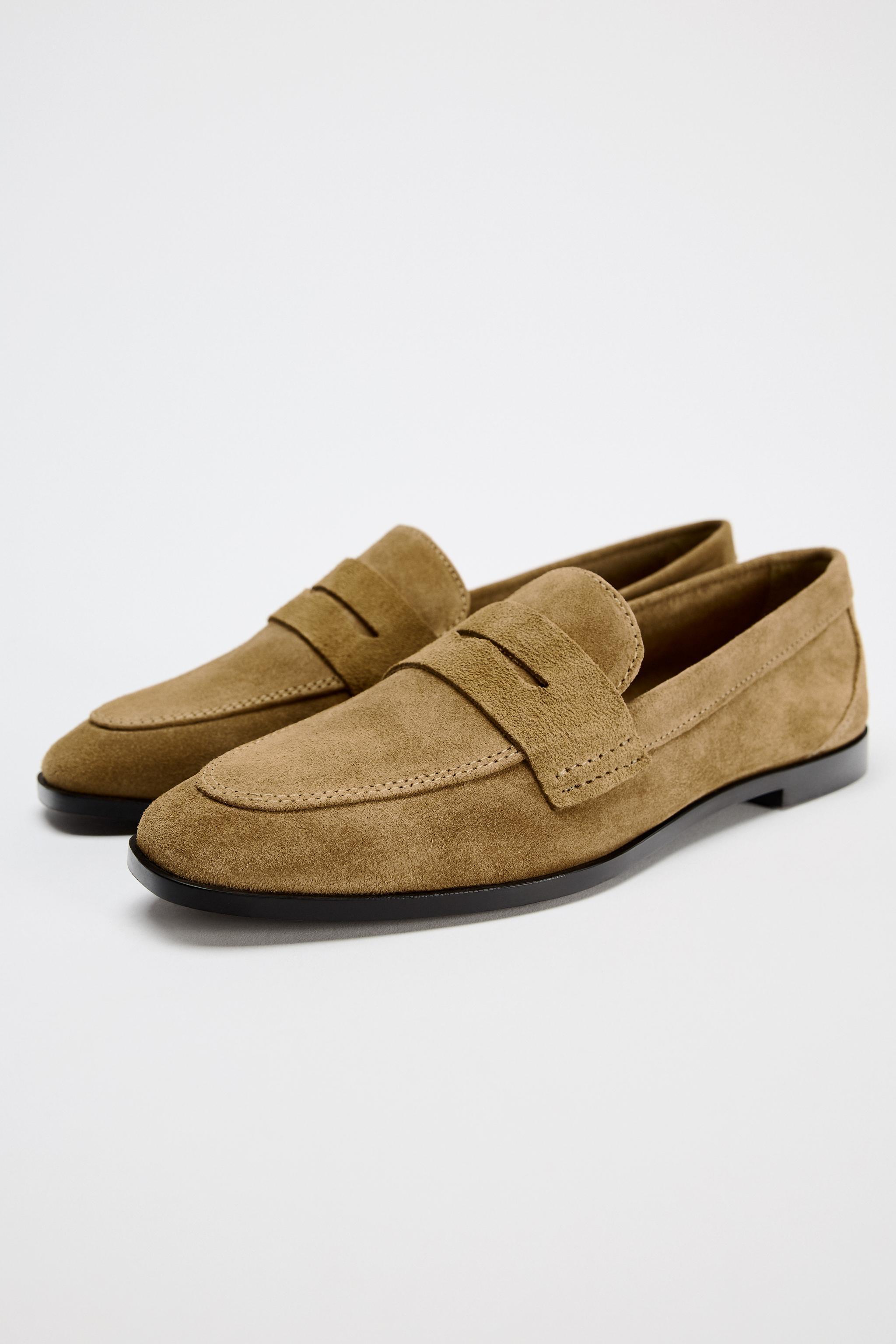 SUEDE PENNY LOAFERS Product Image