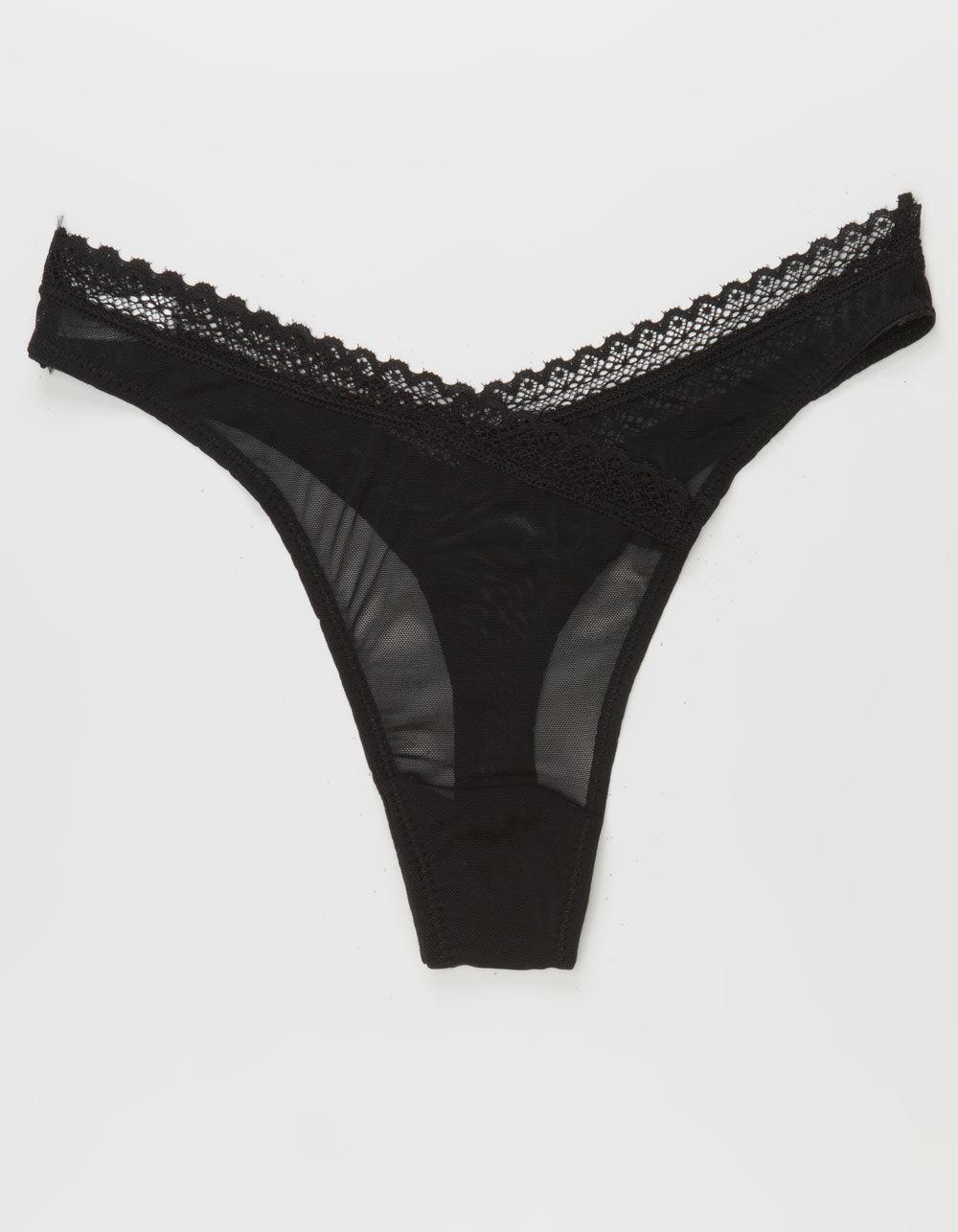 FULL TILT Crossover Waist Mesh Thong Product Image