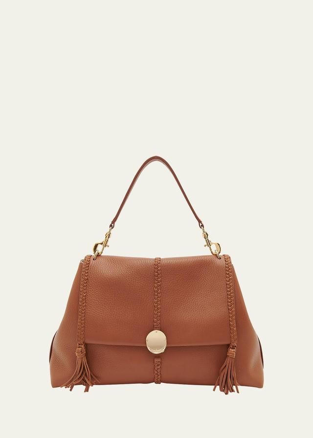 Womens Large Penelope Leather Shoulder Bag Product Image