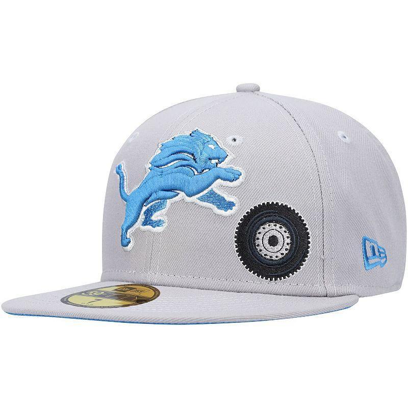 Mens New Era Gray Detroit Lions City Describe 59FIFTY Fitted Hat Product Image