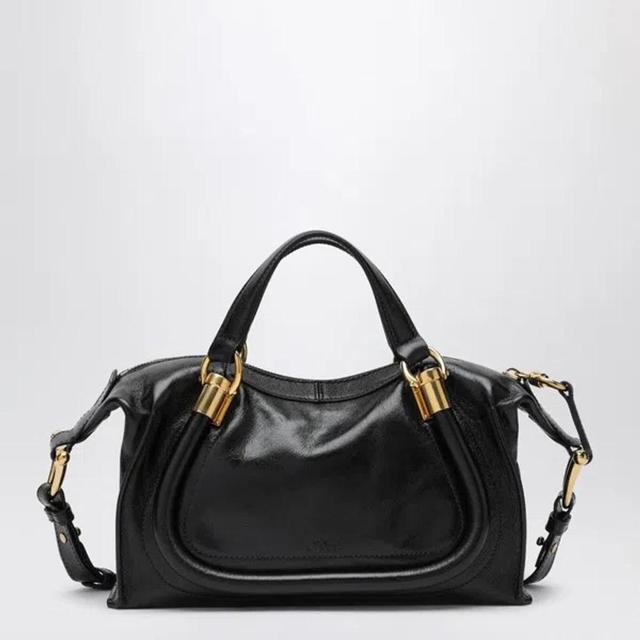 Chloe Small Paraty 24 Bag In Shiny Black Leather Women Product Image