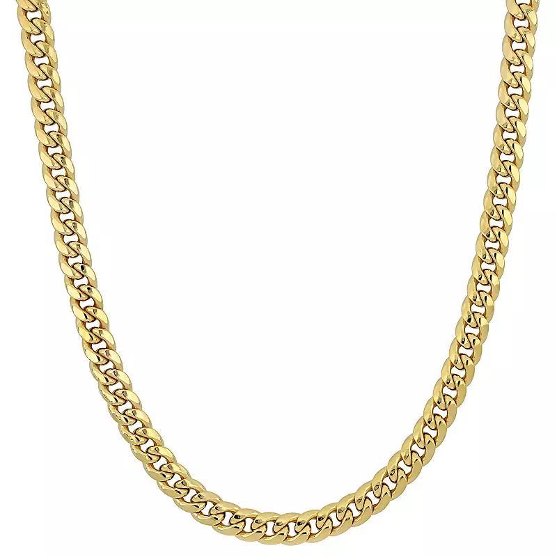 Stella Grace 10k Gold Mens Miami Cuban Link Chain Necklace Product Image