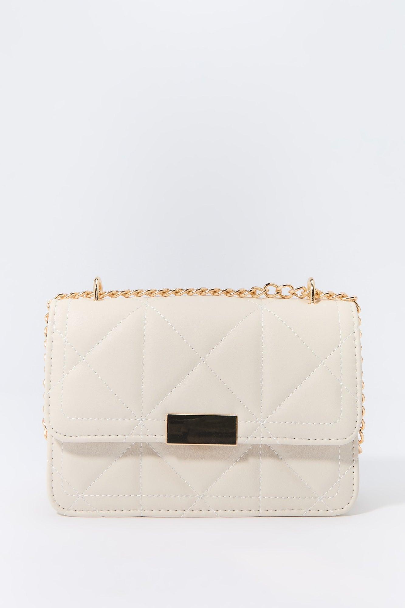 Faux Leather Quilted Crossbody Bag Female Product Image