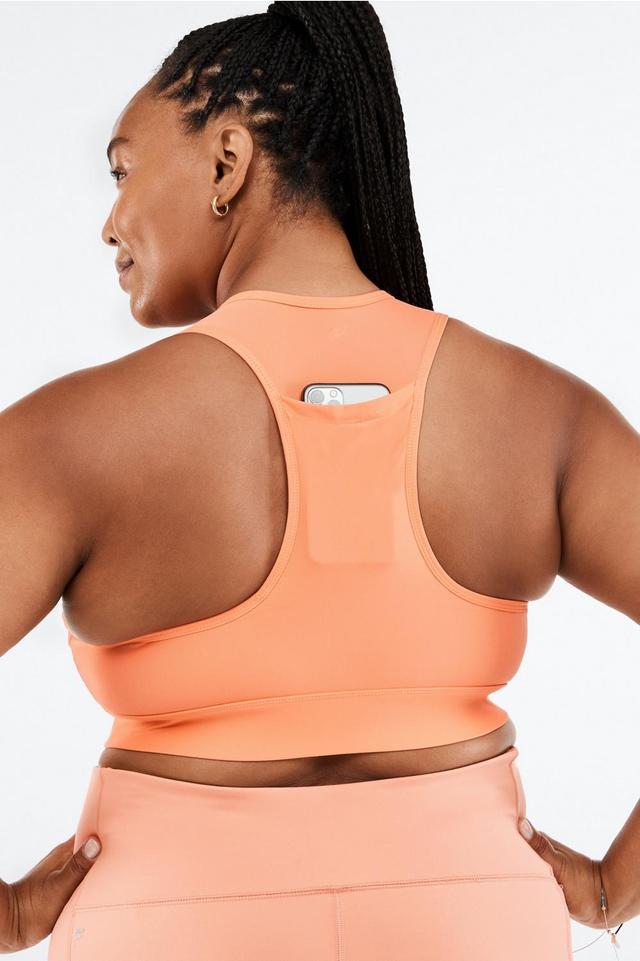 Fabletics On-the-Go Medium-Impact Sports Bra Womens orange plus Size 4X Product Image