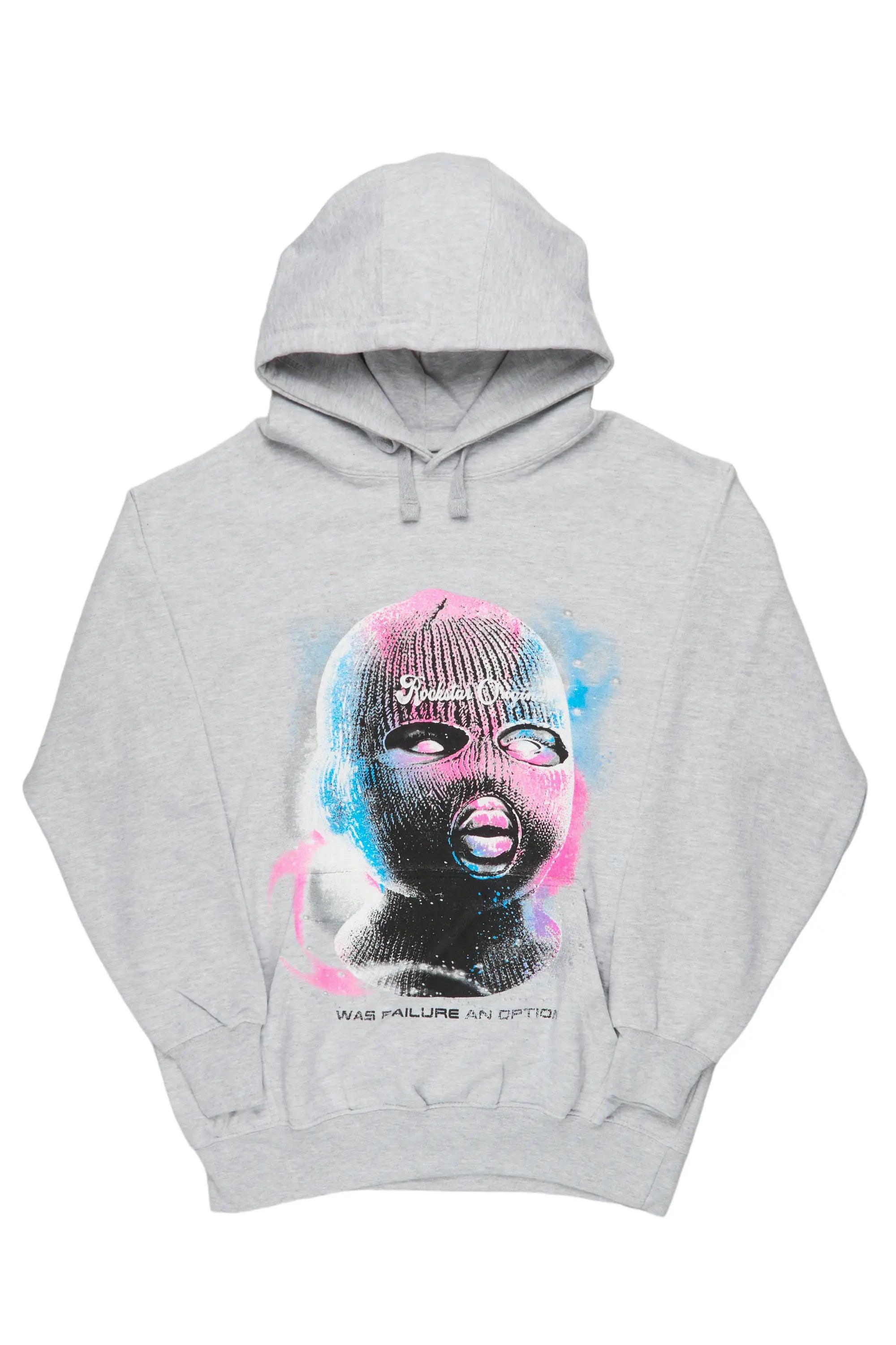 Fionn Heather Grey Graphic Hoodie Male Product Image