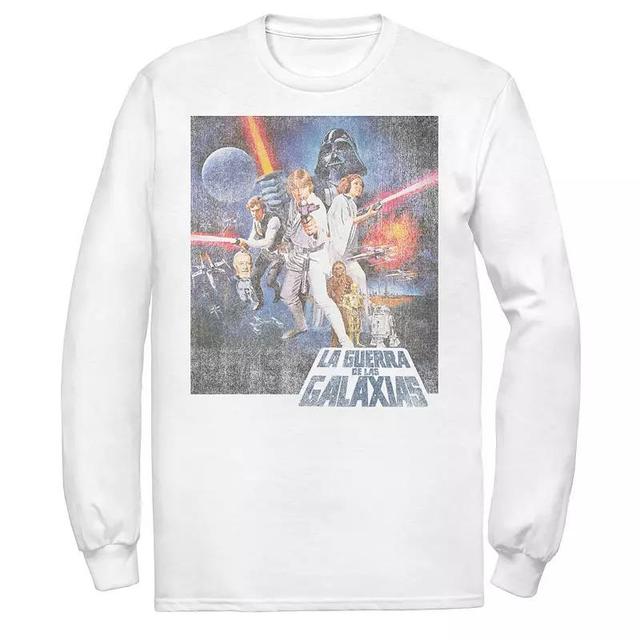 Mens Star Wars La Guerra De Las Galaxias Faded Poster Tee Athletic Grey Product Image