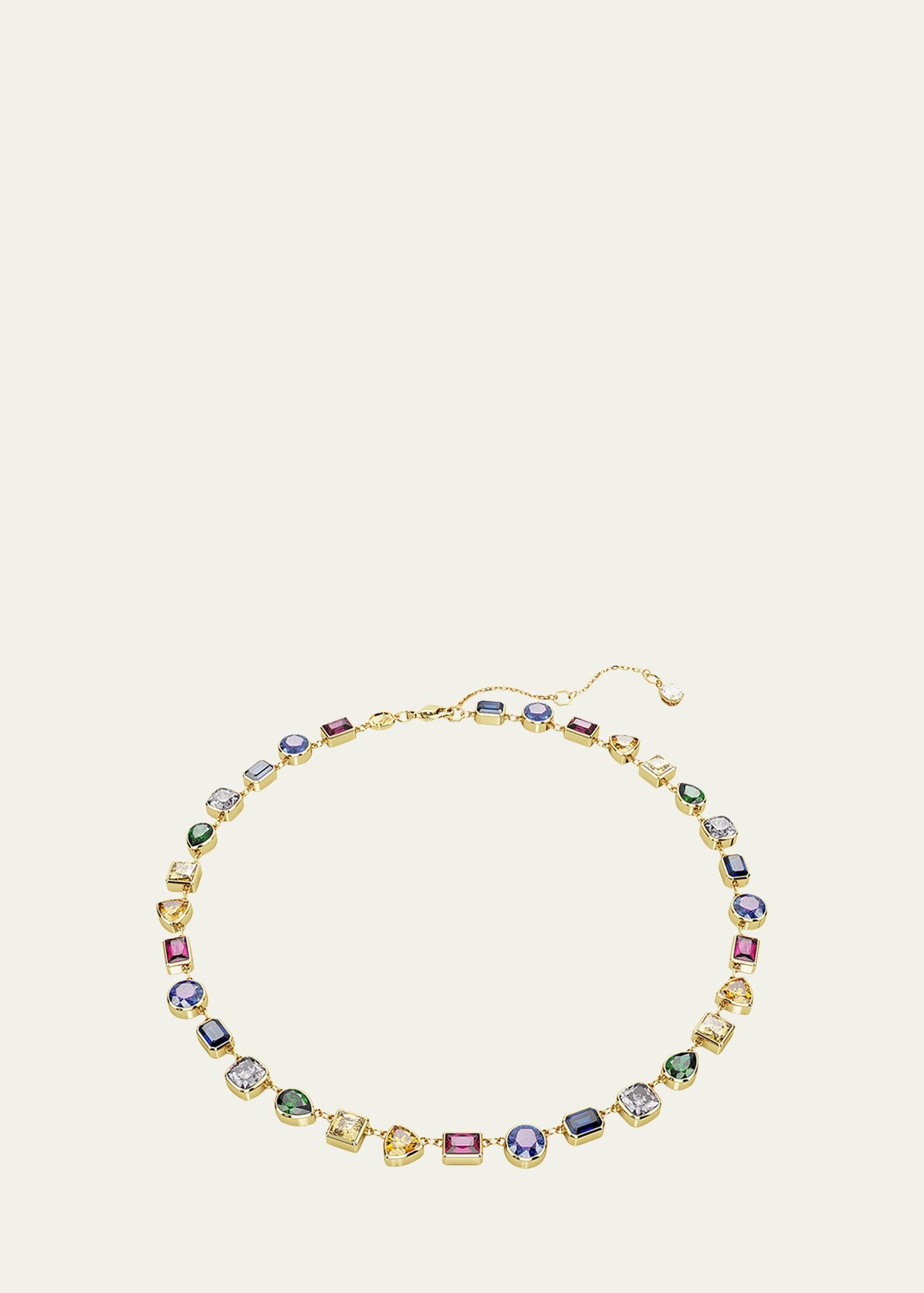 Stilla Gold-Tone Mix-Cut Multicolor Crystal Necklace Product Image