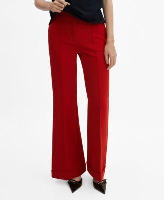 Women's Mid-Rise Flared Pants Product Image