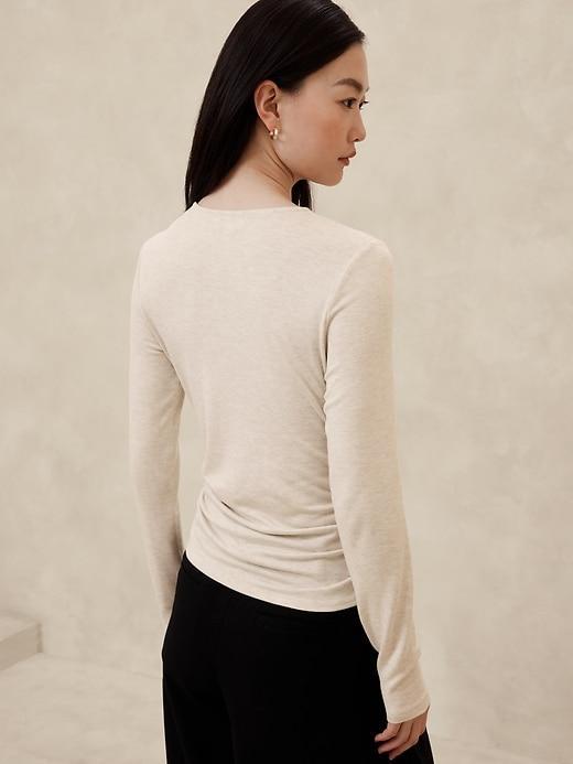 Soft Luxe Shirred-Waist Top Product Image