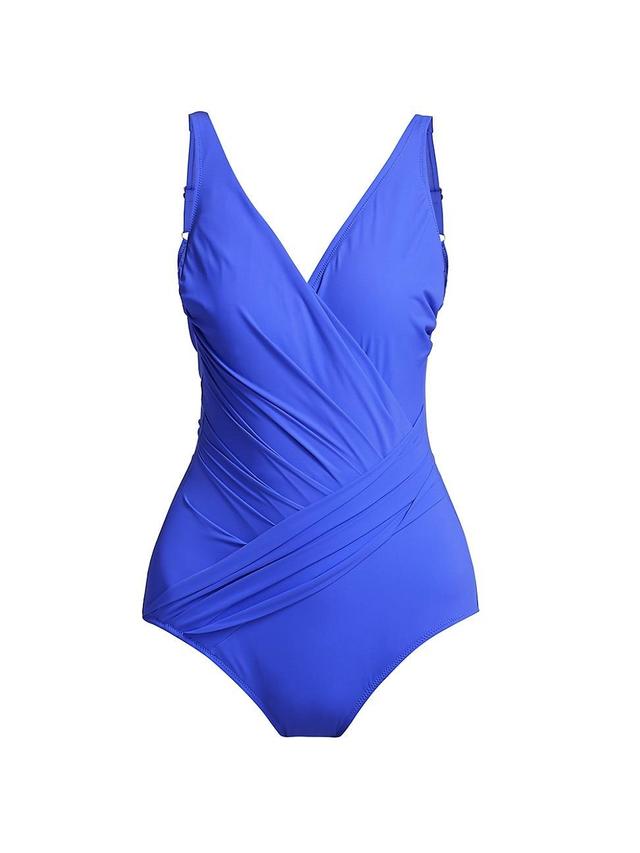 Womens Ruched One-Piece Swimsuit Product Image