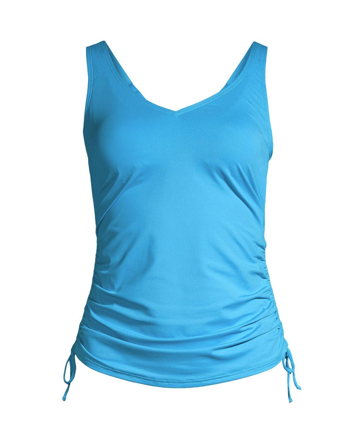 Lands End Womens Chlorine Resistant Adjustable Underwire Tankini Swimsuit Top - Wood lily Product Image