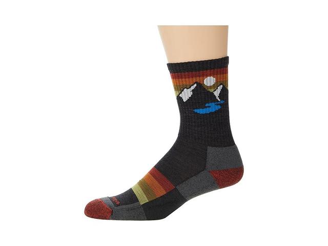 Darn Tough Vermont Sunset Ridge Micro Crew Lightweight with Cushion (Charcoal) Men's Crew Cut Socks Shoes Product Image