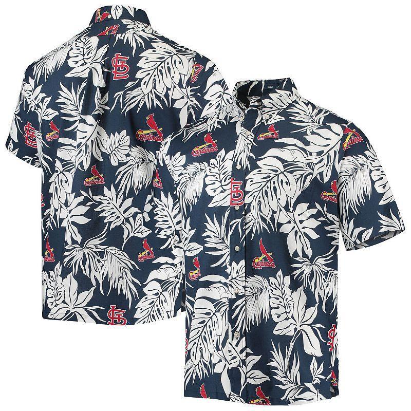 Mens Reyn Spooner St. Louis Cardinals Aloha Button-Up Shirt Blue Product Image