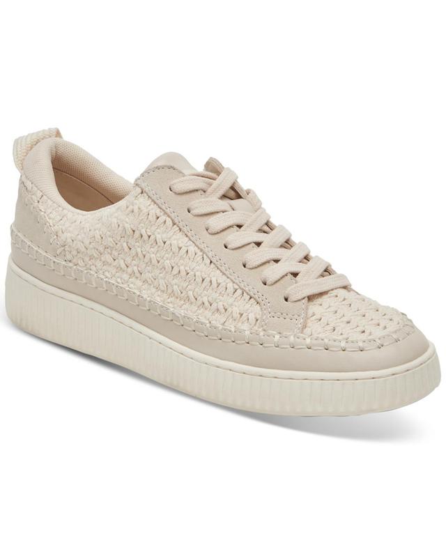 Dolce Vita Womens Nicona Platform Woven Lace-Up Sneakers Product Image