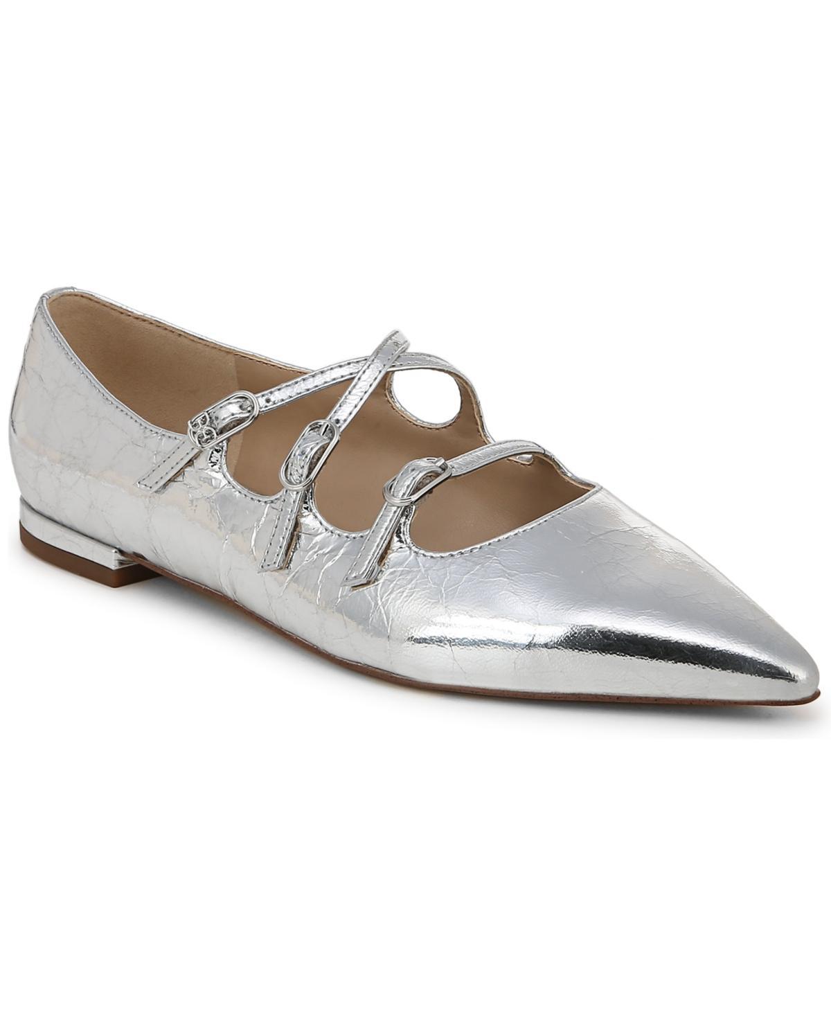 Womens Cass Metallic Leather Flats Product Image