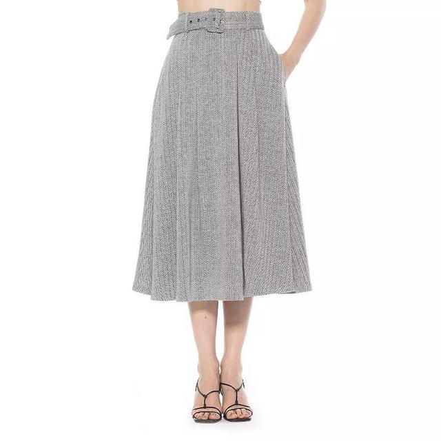 Womens ALEXIA ADMOR Eline A-Line Skirt With Removable Belt Product Image