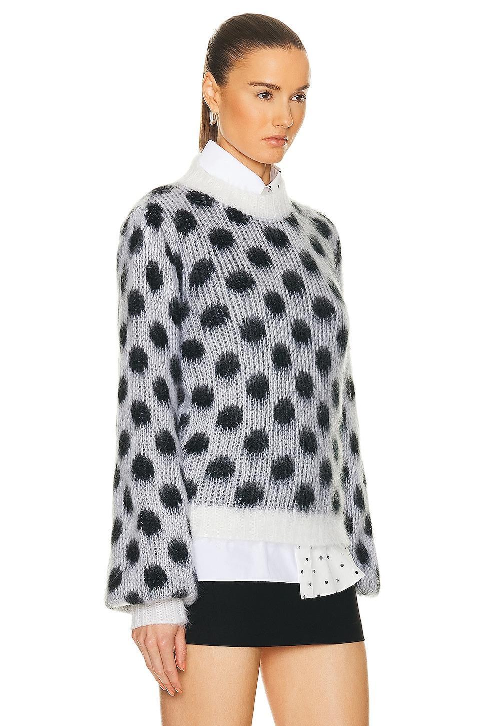 Marni Long Sleeve Sweater in Lily White - Grey. Size 42 (also in 40, 44). Product Image