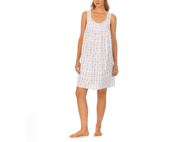 Eileen West Sleeveless Chemise (Floral Stripes) Women's Pajama Product Image