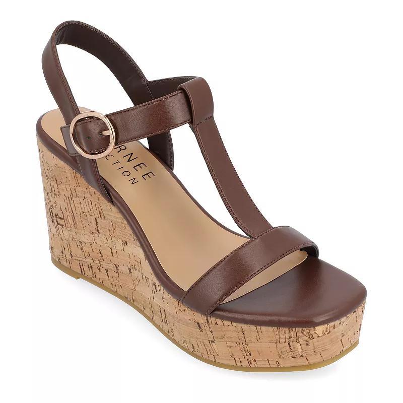 Journee Collection Womens Matildaa Wedge Sandals, 10 Medium Product Image