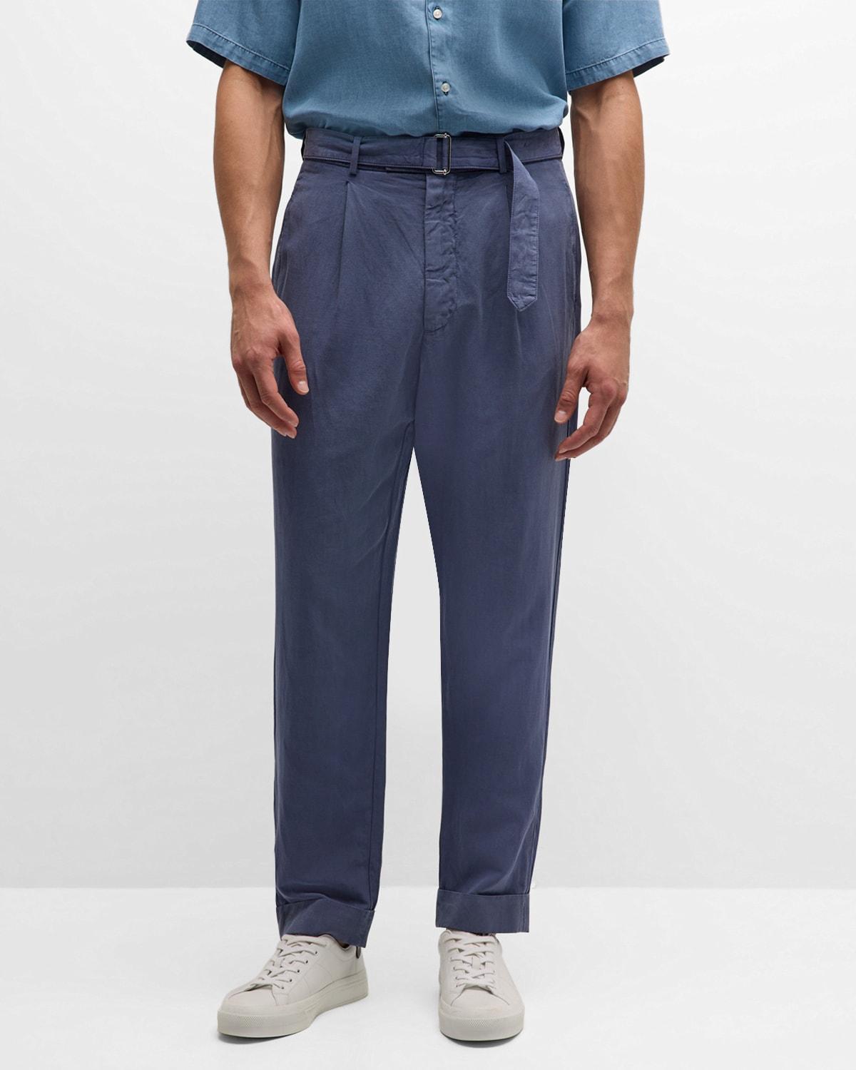 Mens Hugo Pleated Lyocell-Blend Pants Product Image