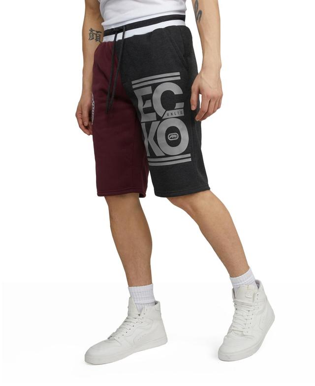 Ecko Unltd Mens Starting Lineup Fleece Short - Burgundy/ Product Image