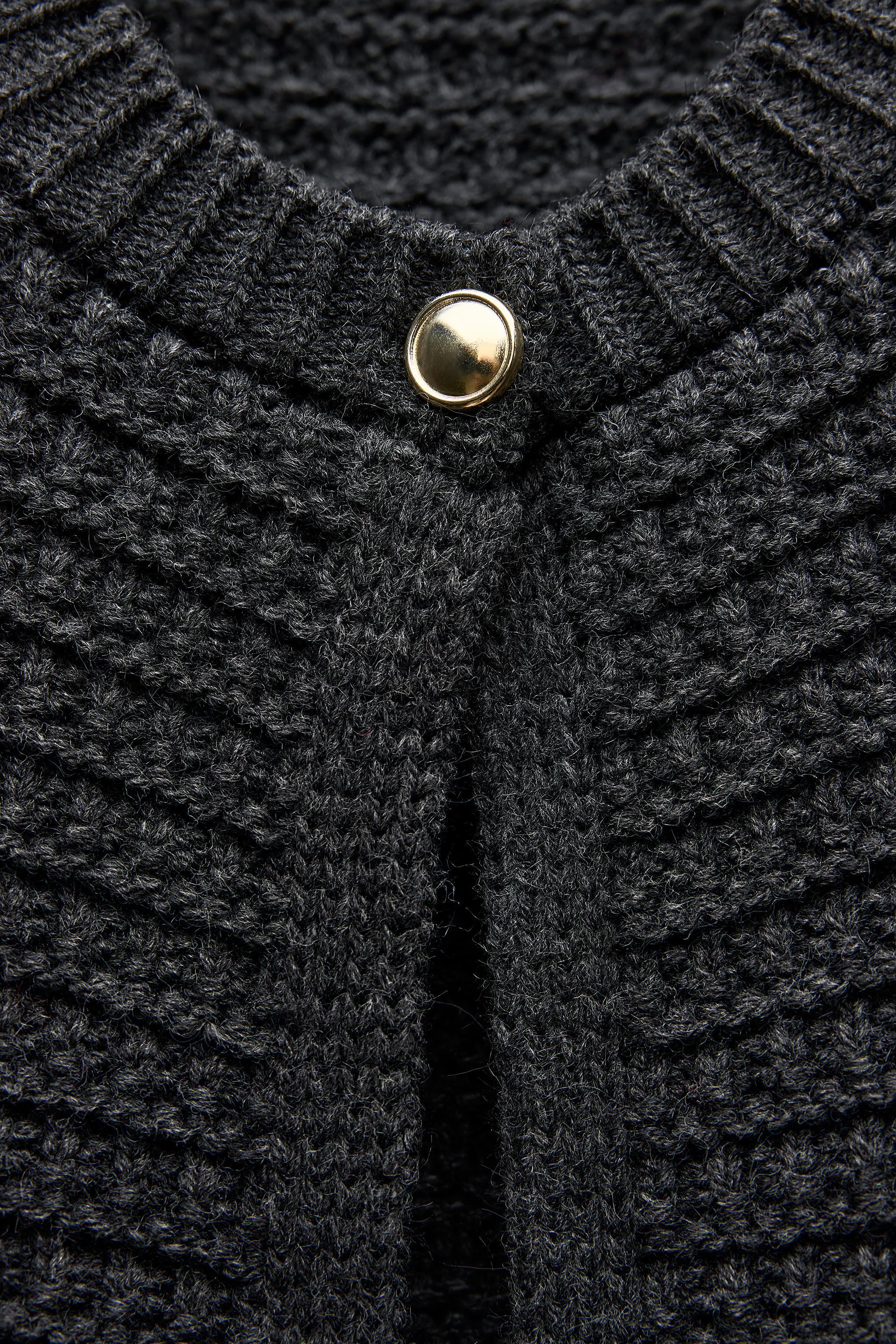 SINGLE BUTTON KNIT CARDIGAN Product Image