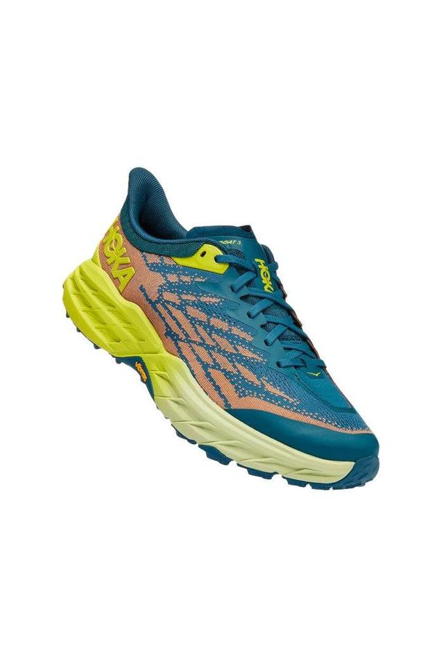 Hoka Mens Speedgoat 5 Wide Width in Blue Coral/Primrose Male Product Image