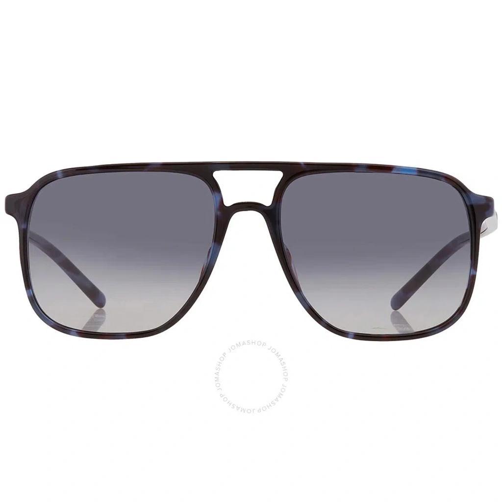 Dolce And Gabbana Light Grey Gradient Dark Blue Pilot Men's Sunglasses Dg4423f 33924l 58 In Blue / Dark / Grey Product Image