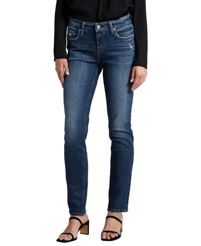 Silver Jeans Co. Womens Elyse Mid Rise Straight Leg Jeans Product Image