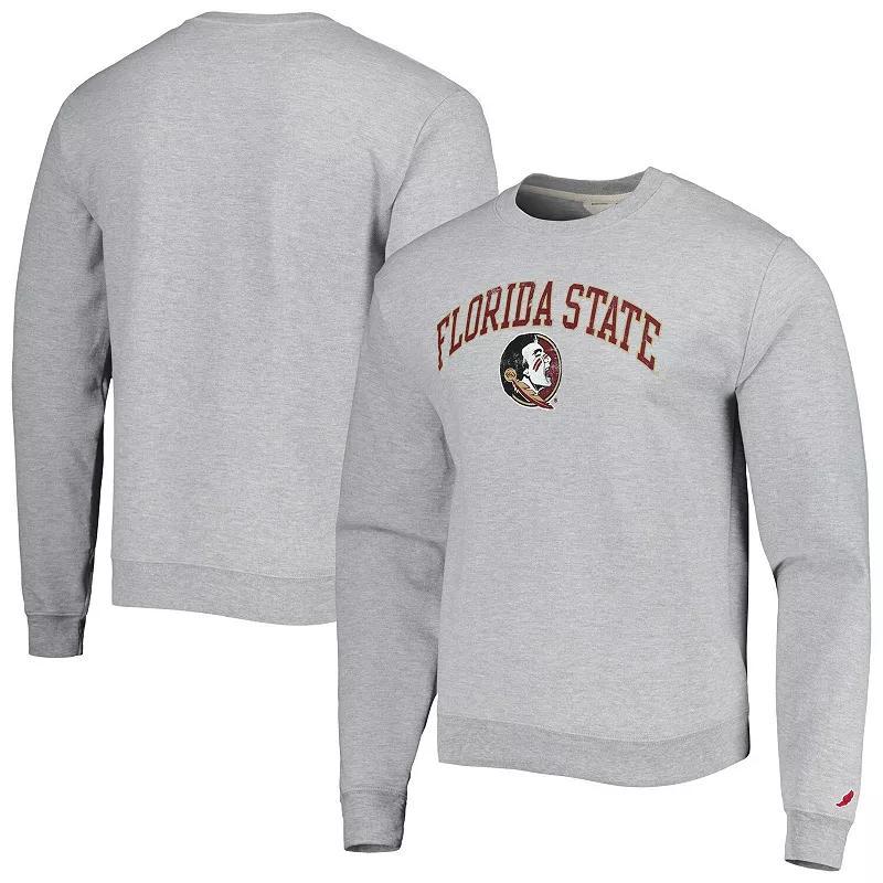 Mens League Collegiate Wear Gray Florida State Seminoles 1965 Arch Essential Fleece Pullover Sweatshirt Product Image