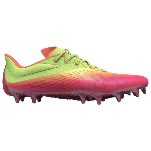 Under Armour Mens Blur Smoke MC - Football Shoes Penta Pink/Blaze Orange/Hi Vis Yellow Product Image