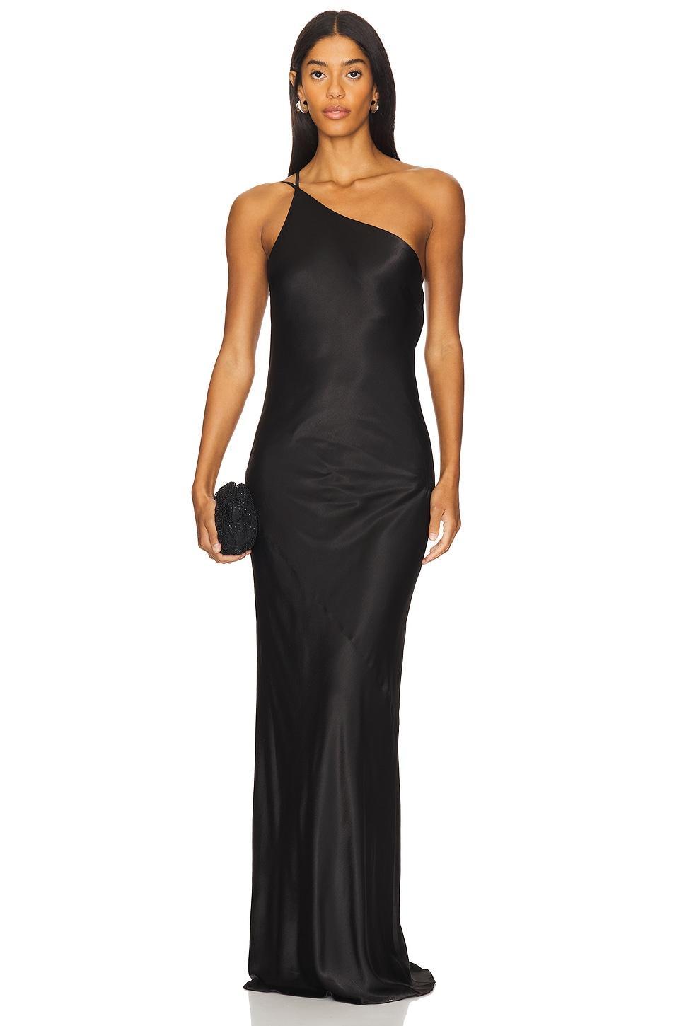 La Lune One Shoulder Cowl Back Maxi Dress Shona Joy Product Image