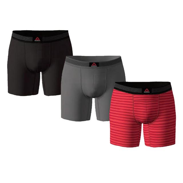 Reebok Men's 3 Pack Tech Comfort Long Leg Boxer Briefs Product Image