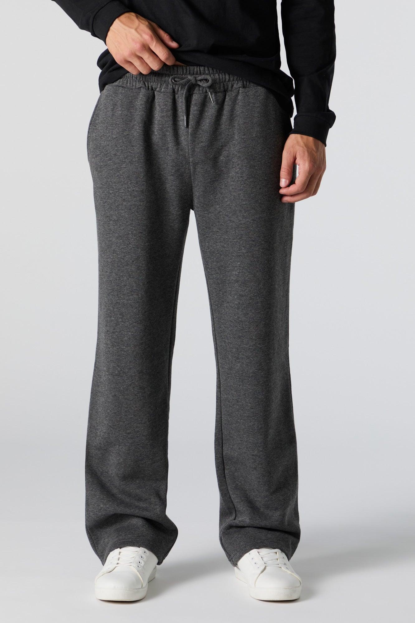 Solid Fleece Straight Leg Sweatpant Male Product Image