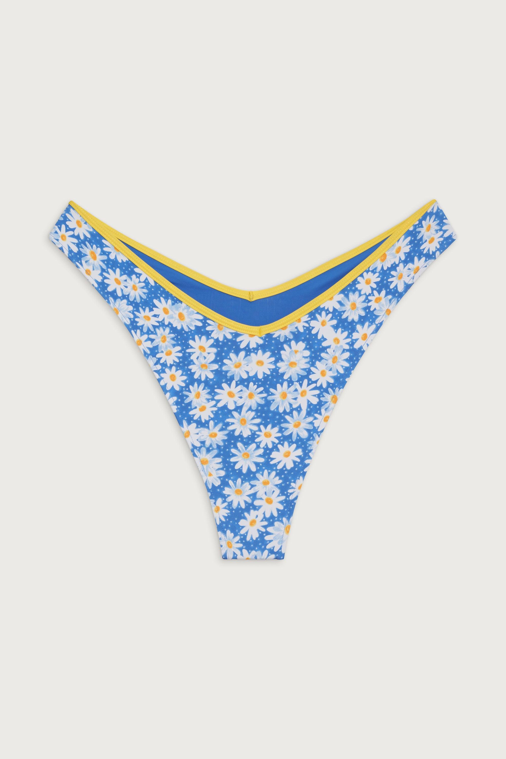 Enzo Cheeky Bikini Bottom - Blue Daisy Product Image