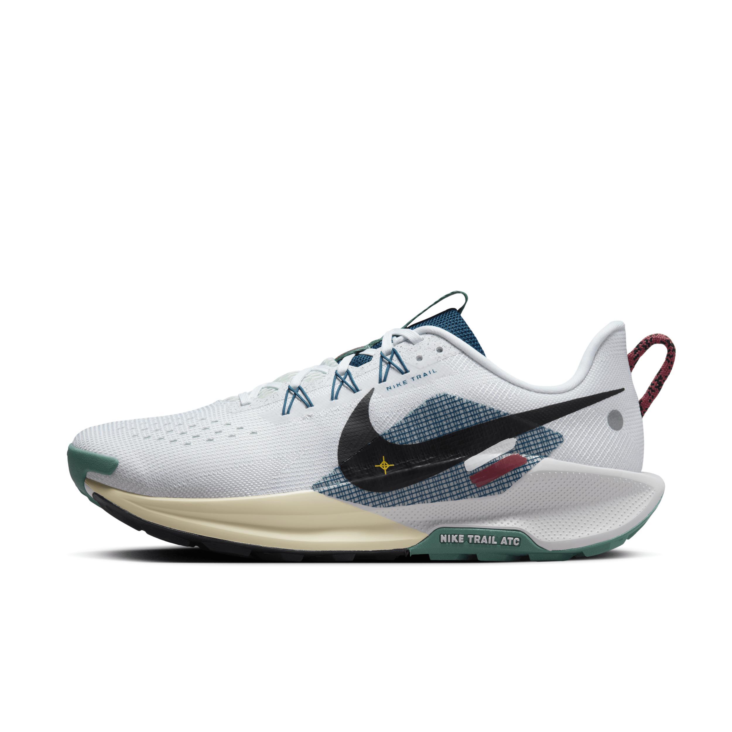 Nike Mens Reactx Pegasus Trail 5 - Running Shoes Phantom/Sail/Picante Red Product Image