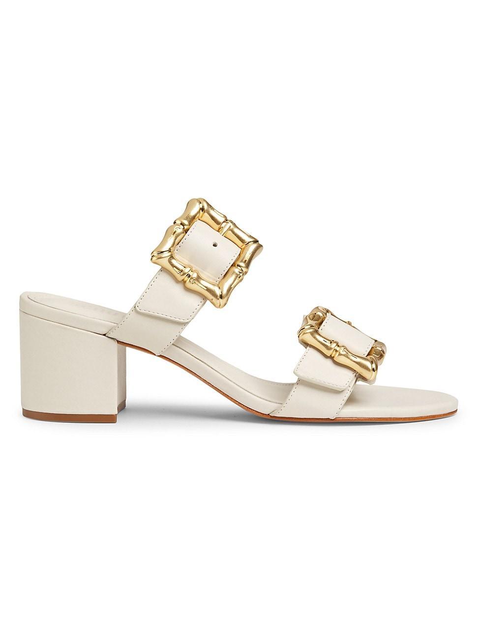 Schutz Womens Enola Double Buckle Block Heel Sandals Product Image