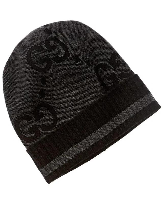 Gg Knit Cashmere Hat In Grey Product Image