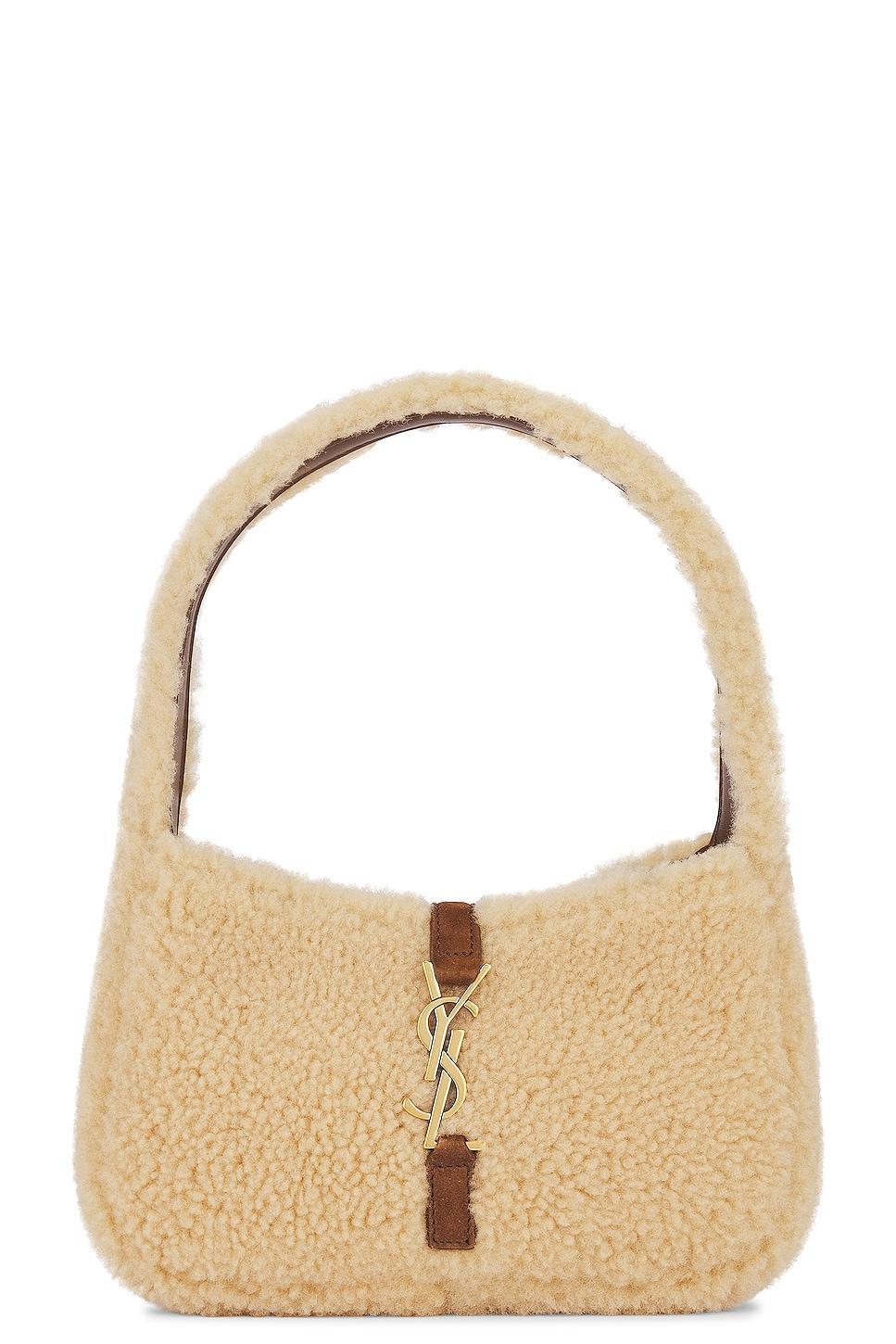 Saint Laurent Mini Le 5 A 7 Mini Hobo Bag in Beige Product Image